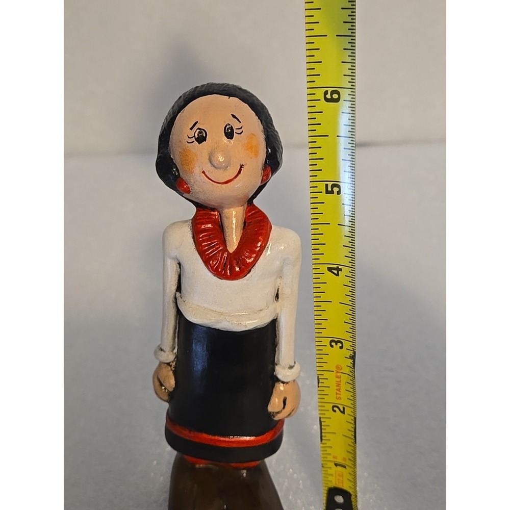 Vtg Popeye Olive Oyl Ceramic Figurine Sailor 6" Tall Signed On Bottom - Picture 10 of 10
